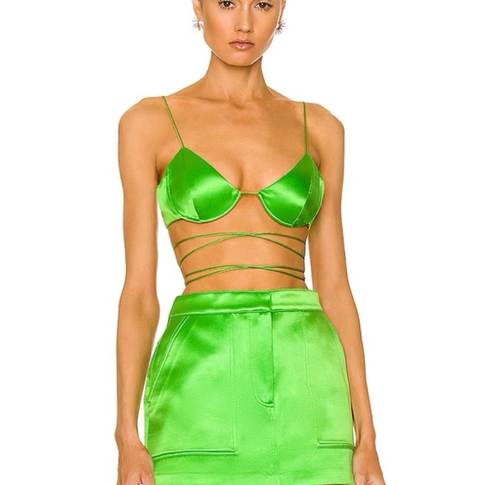 Alex Perry Comer Bralette in Apple